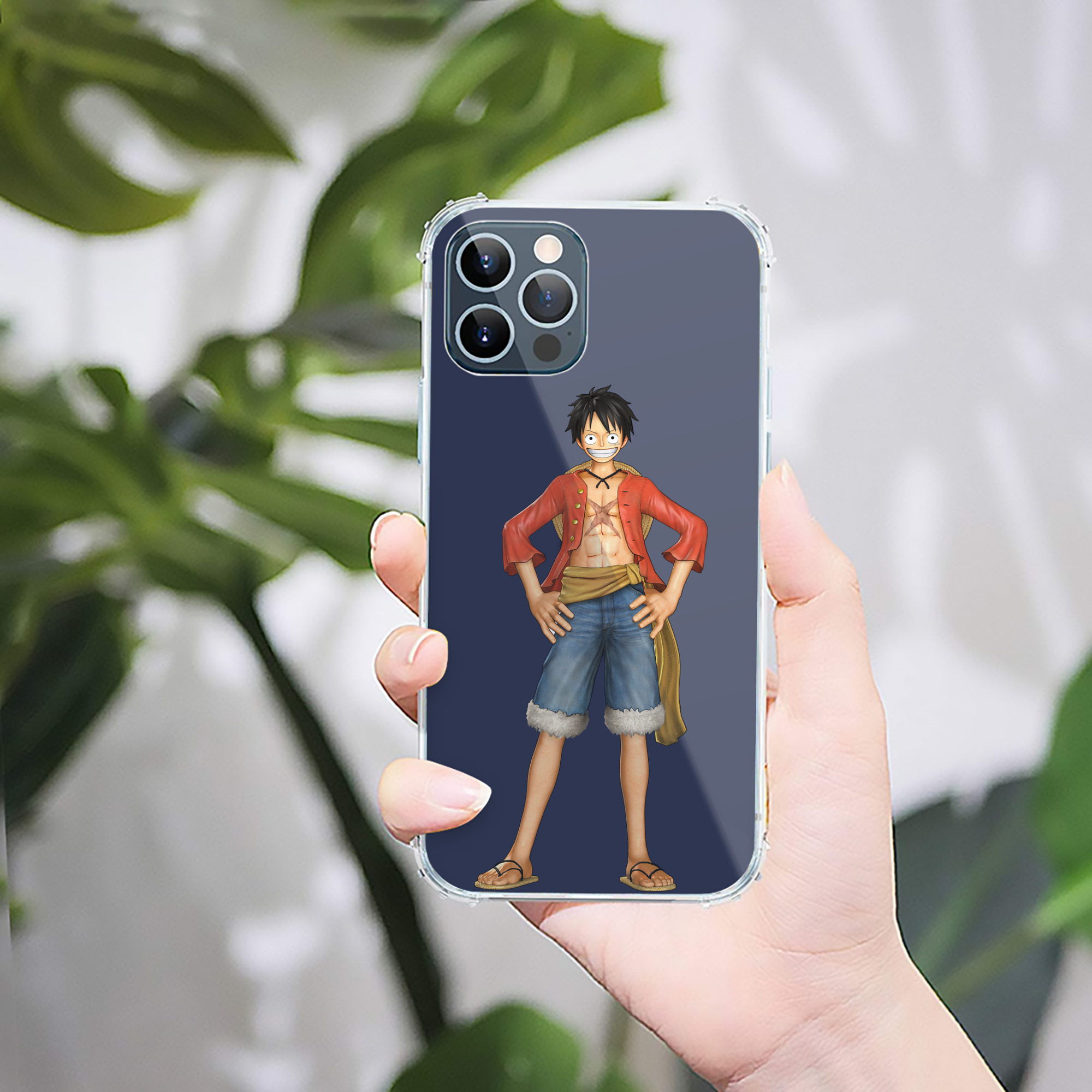 （画像用） ワンピース モンキー・D・ルフィ ONE PIECE Monkey D. Luffy 【iPhone 12シリーズ対応】透明スマホケース（クリアソフトケース）